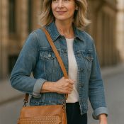Smart lille Cross Body Taske i cognac læder