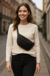 Klassisk moderne Bumbag i sort skind