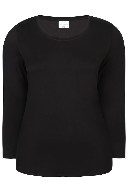 Zhenzi langærmet bambus T-shirt