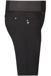 Sorte Bengaline Groove Fit bukser med elastisk linning