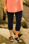 Navy Strækbar jersey-leggings med 3/4-længde fra Zhenzi 