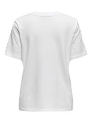 T-shirt fra Only Carmakoma med diskret glimmer og rund halsudskæring