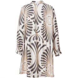 Gozzip Birla tunika i viskose-nylon med grafisk print | Plus size