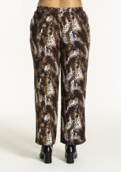 Fria bukser i 100% viskose med leopardprint