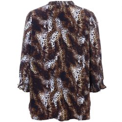 Leopardprint bluse med feminin pasform