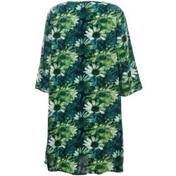Birgitte Kjole – Grøn blomsterprint i 100% viskose | Butik Rikke
