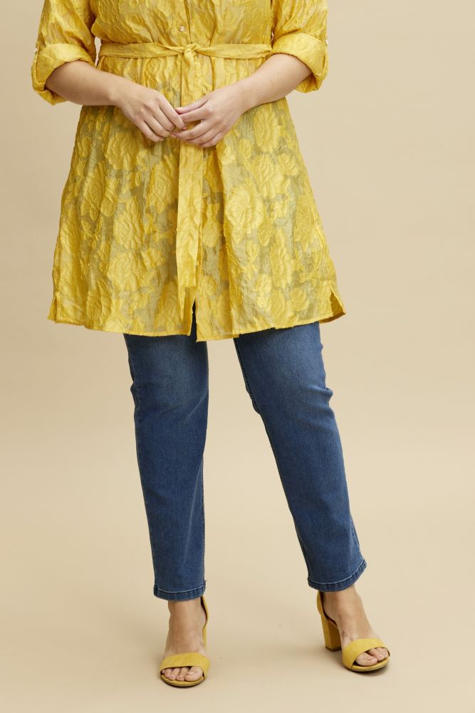 Zhenzi jeans med stretch og curve shaping fit