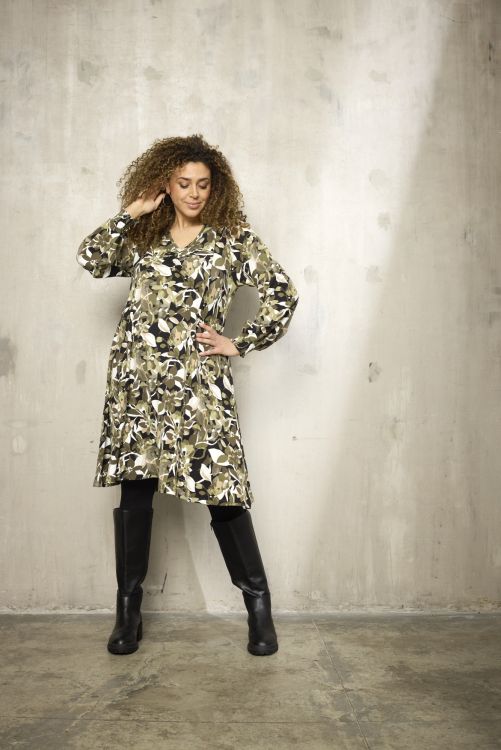 Zhenzi Saki kjole i viskose jersey med A-facon