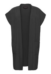 Sort Lang Waistcoat i Strik fra NO. 1 by OX