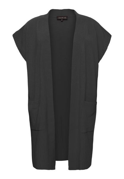Sort Lang Waistcoat i Strik fra NO. 1 by OX