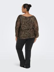 Only Carmakoma bluse med klassisk pasform og moderne print.