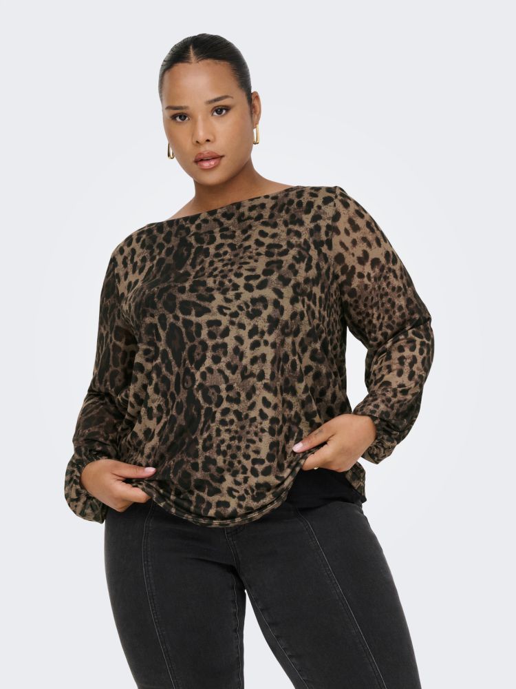 Trendy leo bluse fra Only Carmakoma – perfekt til hverdag og fest.