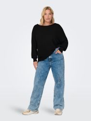 Pullover med langt snit og behagelig pasform