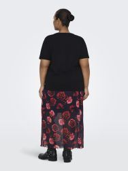 Sort T-shirt med røde læber – feminint og legende design