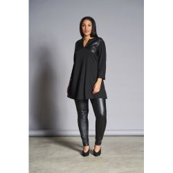 Studio plus size leggings med coatede detaljer