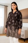 Laurina tunika fra Cassiopeia i brun mønstret 100% viskose