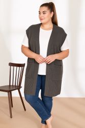 Lang Waistcoat i Strik fra NO. 1 by OX