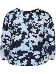 Blå Zhenzi-bluse i viscosejersey