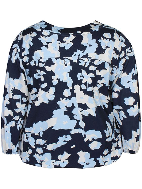 Blå Zhenzi-bluse i viscosejersey