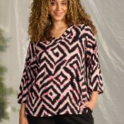 Zhenzi Sylva bluse i viskose jersey i Pale Rose