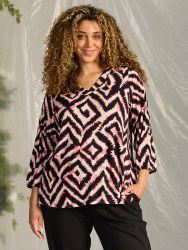 Zhenzi Sylva bluse i viskose jersey i Pale Rose