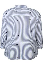 Plus size skjorte med A-facon og ekstra længde bagpå