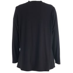 Elegant sort bluse fra Studio med stræk og flot fald