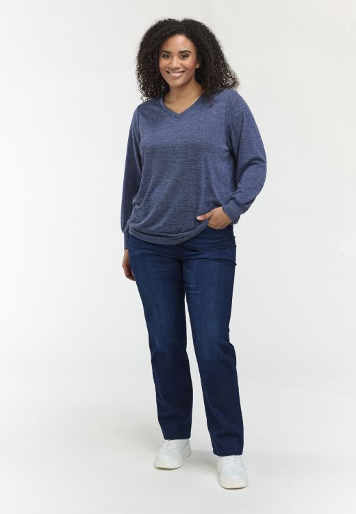 Studio Inga sweater med V-hals og lange ærmer