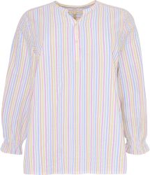 Farverig stribet bomuldsbluse Mynette fra Cassiopeia i blød kvalitet