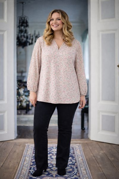 Zoey Zara bluse – feminin pasform i rosa nuancer