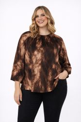 Bluse med 3/4 ærmer fra No. 1 by OX