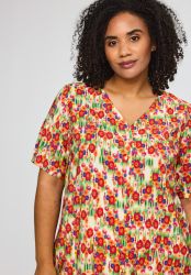 Studio viskoseskjorte med afslappet pasform og print