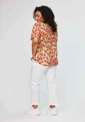 Studio skjorte med blomsterprint i let A-facon