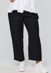 Holga bukser i viskoseblanding med løs og lige pasform