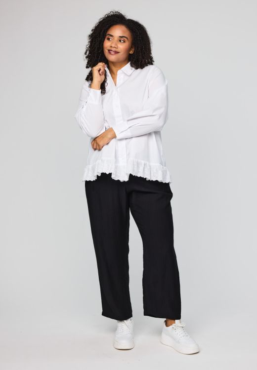 Sorte bukser fra Studio med elastisk talje og lommer