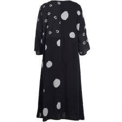 Cara kjole i 100% viskose med grafisk prikprint | Butik Rikke