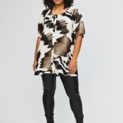 Studio Dorine tunika med løs pasform og knaplukning