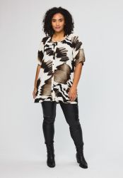 Studio Dorine tunika med løs pasform og knaplukning