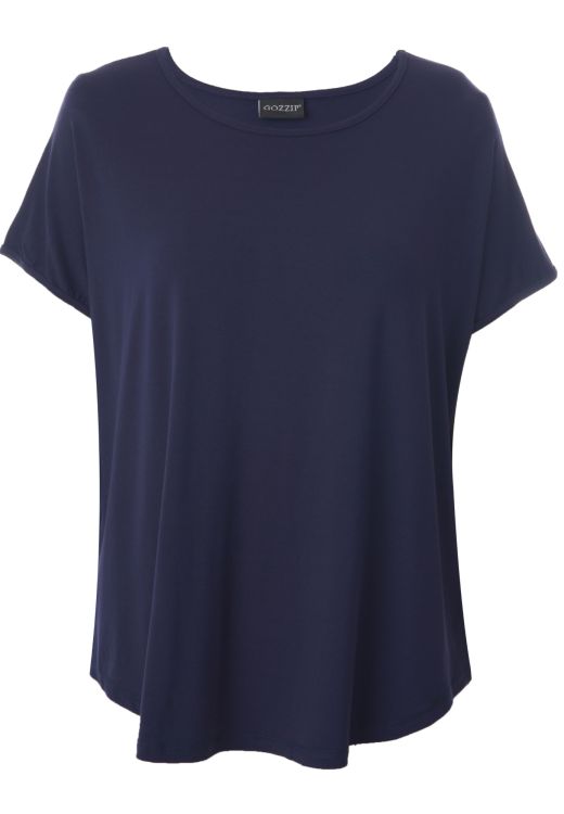 Navy Gozzip t-shirt med oversized pasform