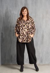 Sorte baggy bukser fra Gozzip med elastik i taljen