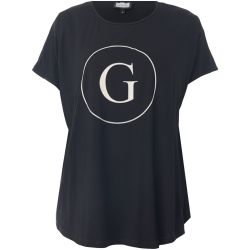Gozzip Gitte T-shirt i sort med moderne logo-design
