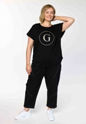 Gitte T-shirt med G-print fra Gozzip set forfra
