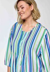 Johanne stribet tunika skjorte fra Gozzip med rummelig pasform