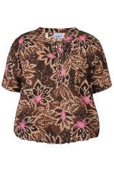 Zhenzi Elysa bluse med bindebånd og løs pasform