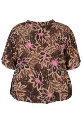 Zhenzi viskosebluse set forfra i let kvalitet