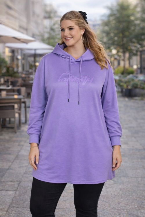 Skøn sweatshirt tunika fra Zhenzi med hætte og justerbare snore