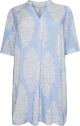 Plus size Odessa tunika med V-udskæring og løs pasform