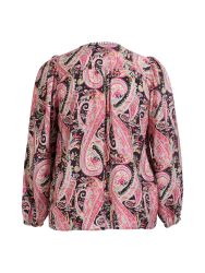 Elva bluse med lange ærmer og elastik ved håndled