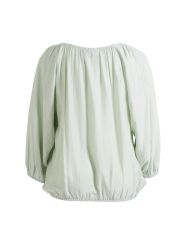 Zoey Sage bluse i pistaciegrøn viskose