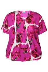 Elisa plus size bluse fra Zhenzi med elastikkant og læg på forstykket